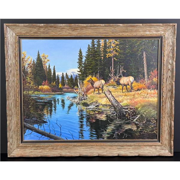 Elmer Sprunger Indian Summer Elk Painting