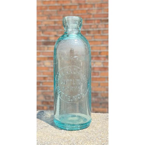 Holland Rink Butte Montana Hutchinson Soda Bottle