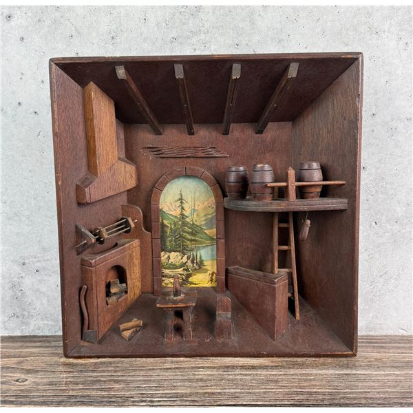 Anri Wood Kitchen Diorama