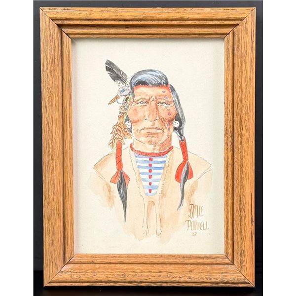 Dave Powell Indian Chief Painting