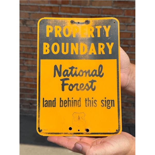 USFS US Forest Service Property Boundary Sign