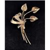 Image 3 : Sterling Silver Rhinestone Flower Brooch