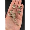 Image 4 : Sterling Silver Rhinestone Flower Brooch
