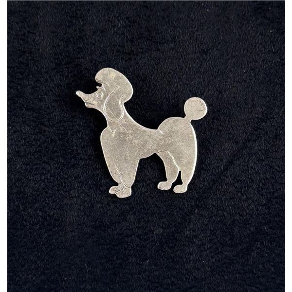 BEAU Sterling Silver Poodle Brooch