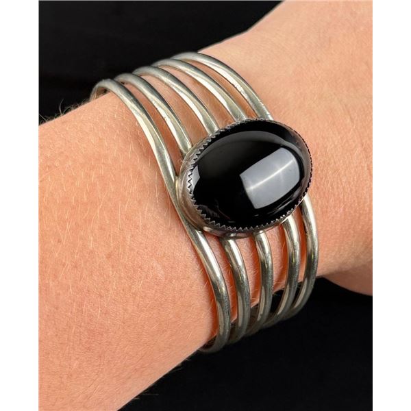 Sterling Silver Onyx Bracelet