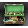 Image 1 : Antique Fishing Tackle Box & Contents