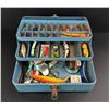 Image 1 : Antique Fishing Tackle Box & Contents