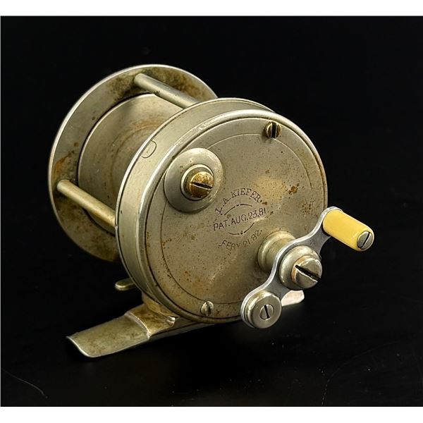 L.A. Kiefer German Silver Fishing Reel