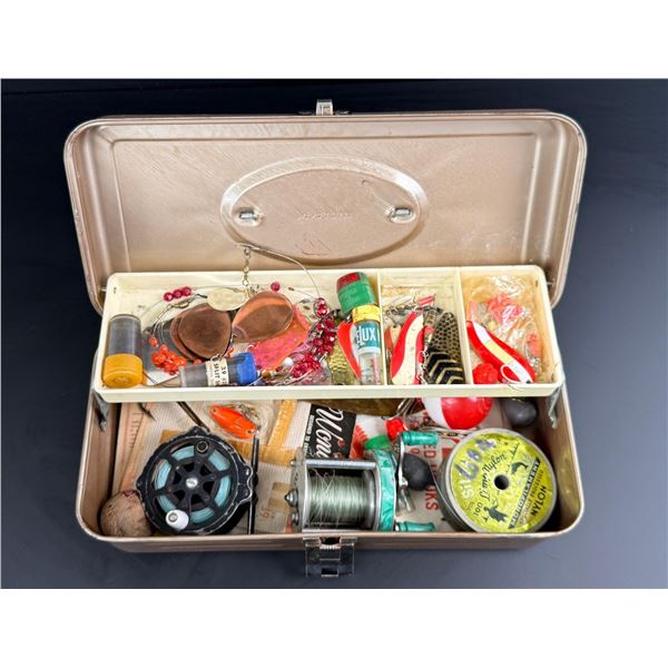 Vintage Fishing Tackle Box and Contents