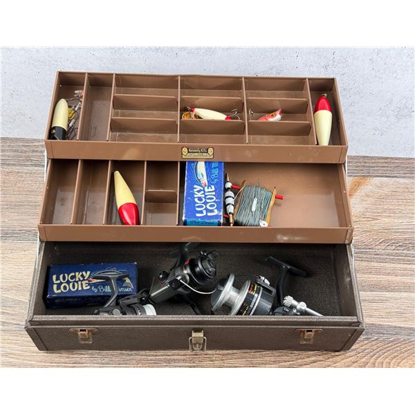 Vintage Fishing Tackle Box and Contents