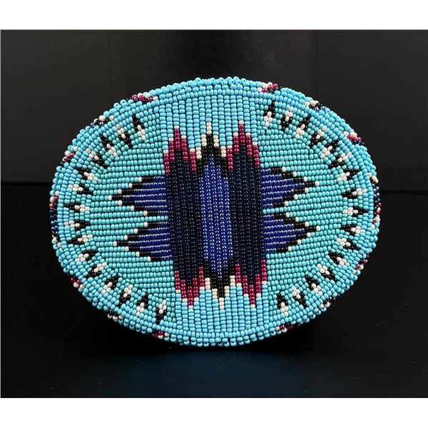 Native American Indian Beaded Belt Buckle