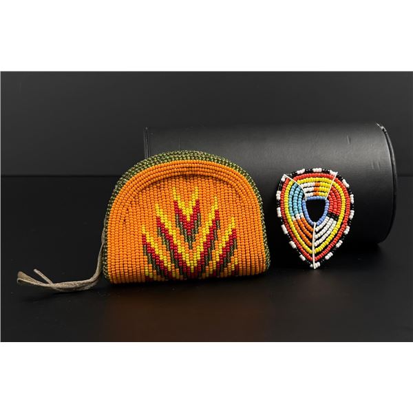 Native American Indian Beaded Coin Pouch