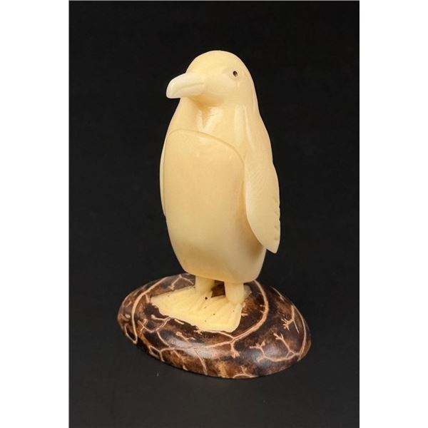 Tagua Nut Penguin Carving