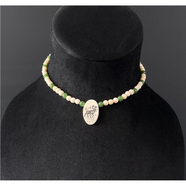 Alaskan Inuit Eskimo Walrus Ivory Necklace
