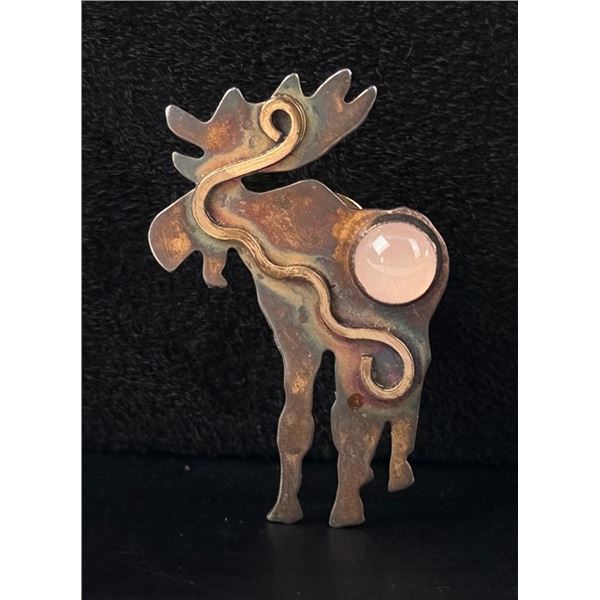 Serendip Designs Sterling Silver Moose Brooch