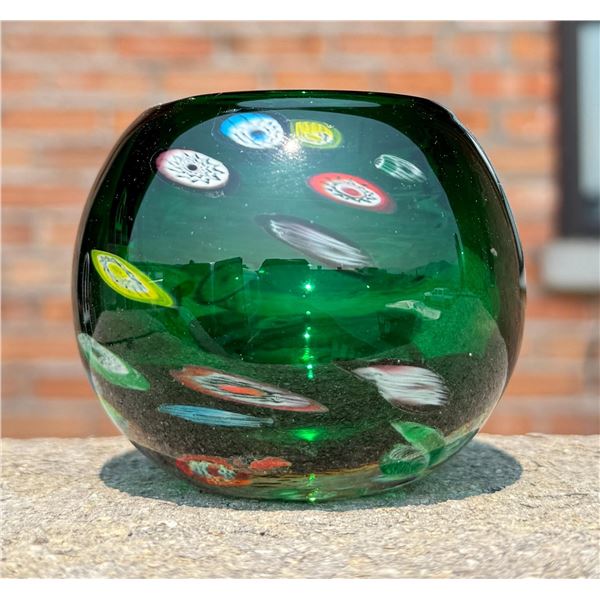 Murano Millefiori Art Glass Vase