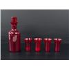 Image 1 : Cranberry Glass Decanter Set