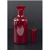 Image 4 : Cranberry Glass Decanter Set
