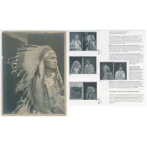 Joseph Kossuth Dixon Montana Crow Indian Photo