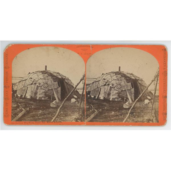Brubaker & Whitesides Indian Wigwam Stereoview