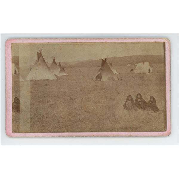W.R. Cross Dakota Territory Indian Camp CDV Photo