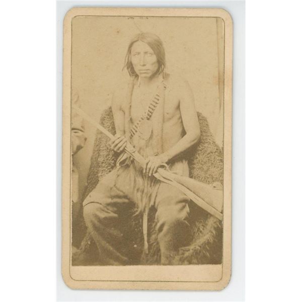 W.R. Cross Spotted Eagle Indian Warrior CDV Photo