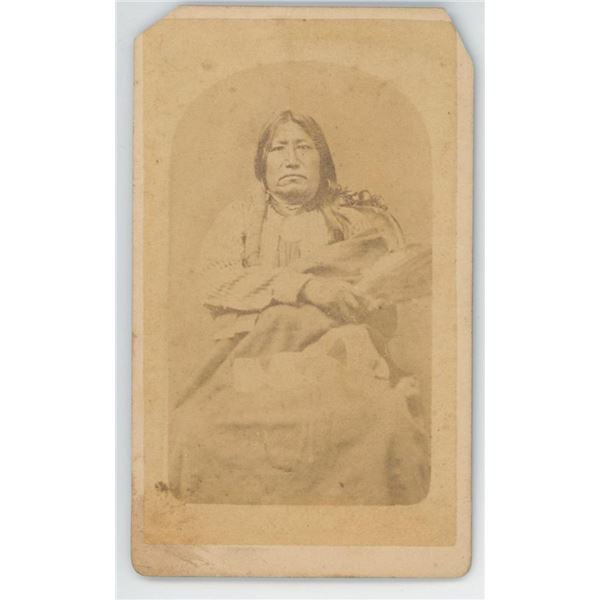 W.R. Cross Spotted Tail Indian Warrior CDV Photo