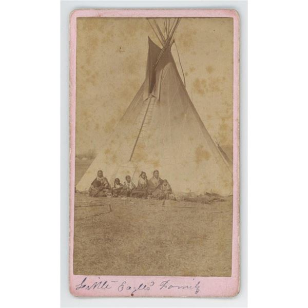 W.R. Cross Dakota Territory Indian Camp CDV Photo