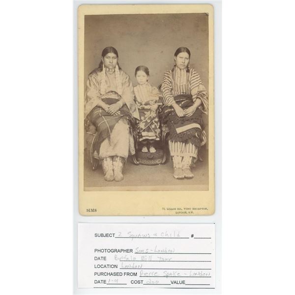 Buffalo Bills Wild West Show Indian Cabinet Photo
