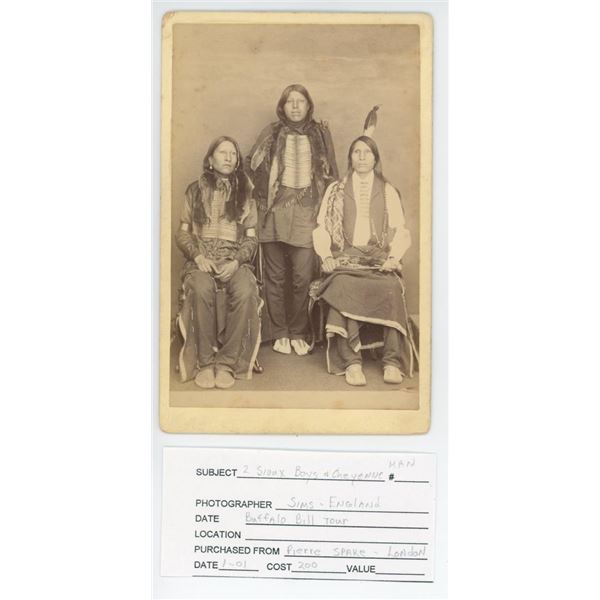 Buffalo Bills Wild West Show Indian Cabinet Photo