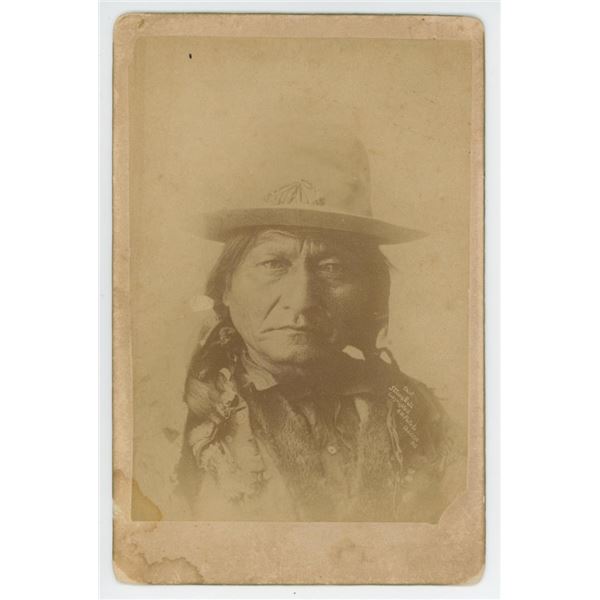 W.R. Cross Chief Sitting Bull Indian Cabinet Photo