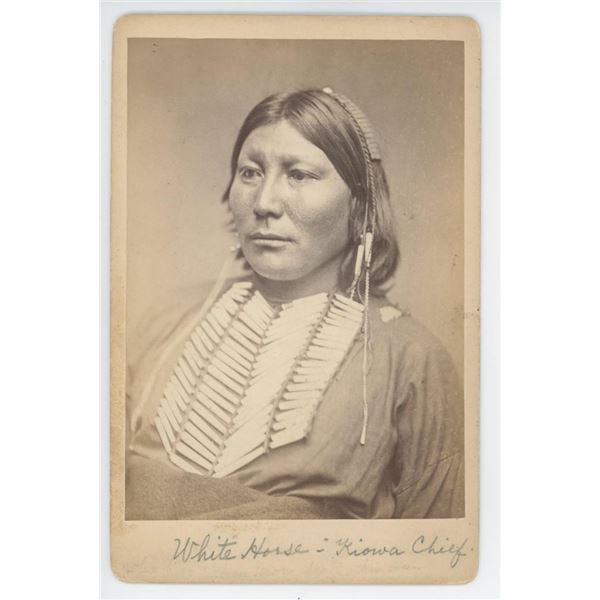 W.S. Soule Kiowa Chief White Horse Cabinet Photo