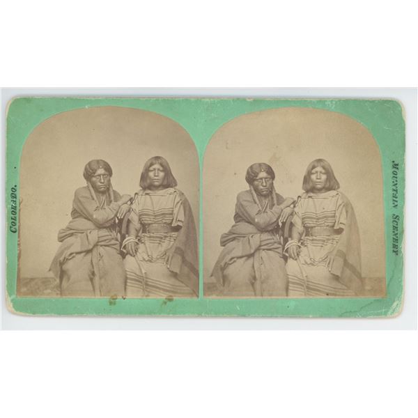 William Chamberlain Ute Indians Utah Stereoview