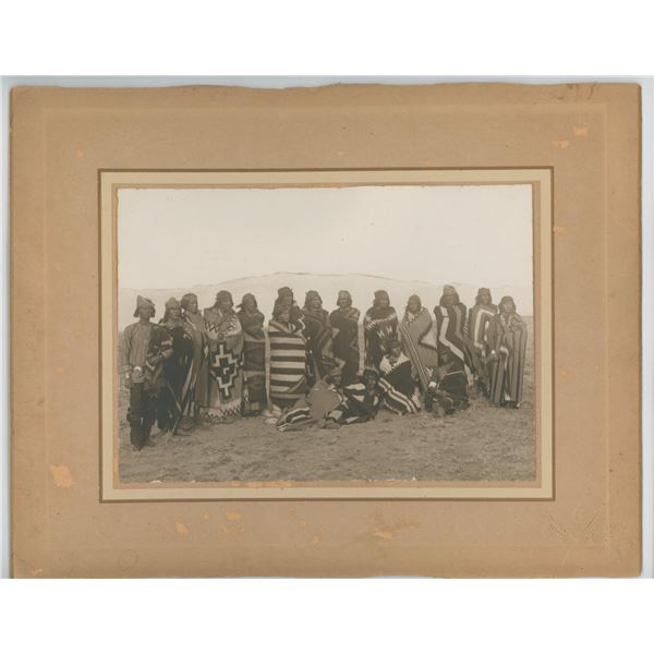 New Mexico Navajo Indian Chiefs in Blankets Photo