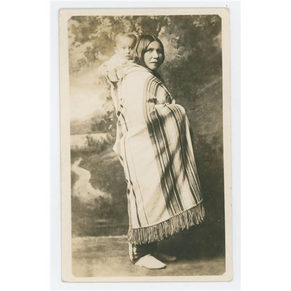 Last Member of the Osage Tribe RPPC Postcard