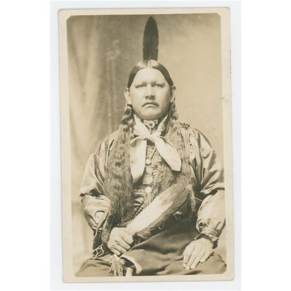 Paul Eagle Chief of Osage Indians RPPC Postcard