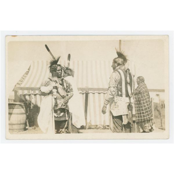Osage Indian War Dancers RPPC Postcard