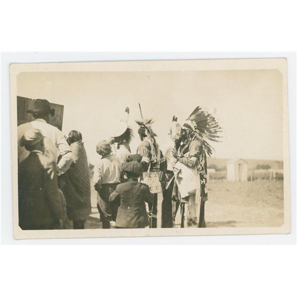 Osage Indian War Dancers RPPC Postcard