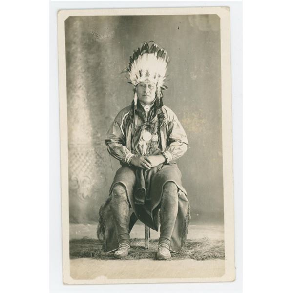 Henry Pratt Osage Indian RPPC Postcard