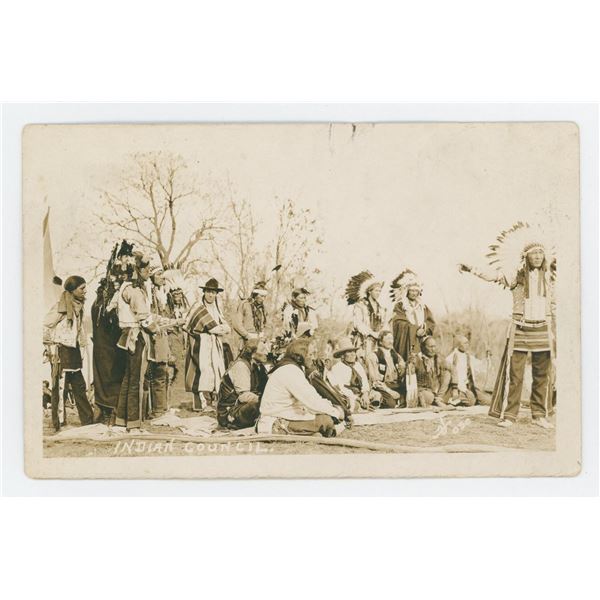Indian Council RPPC Postcard