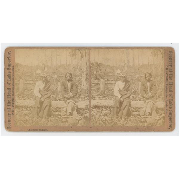 P.B. Gaylord Chippewa Indians Stereoview
