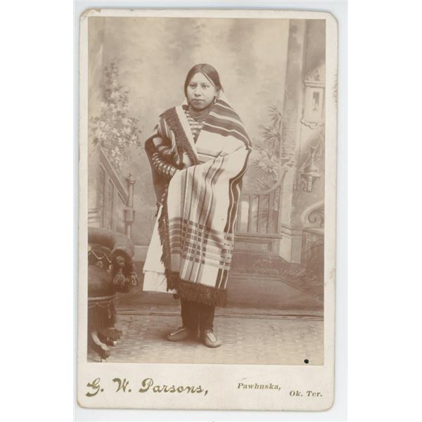 G.W. Parsons Osage Oklahoma Territory Indian Photo