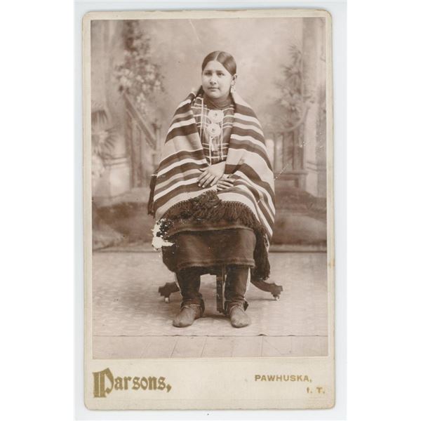G.W. Parsons Osage Oklahoma Territory Indian Photo