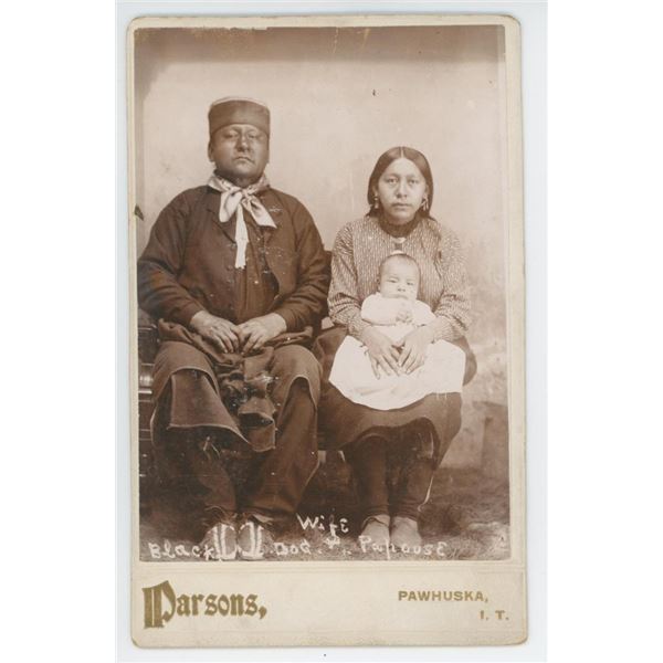 G.W. Parsons Osage Oklahoma Territory Indian Photo