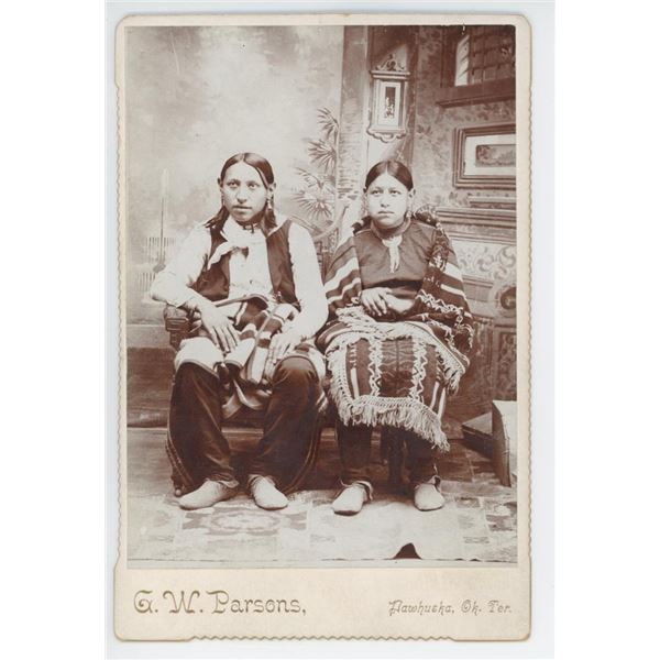 G.W. Parsons Osage Oklahoma Territory Indian Photo