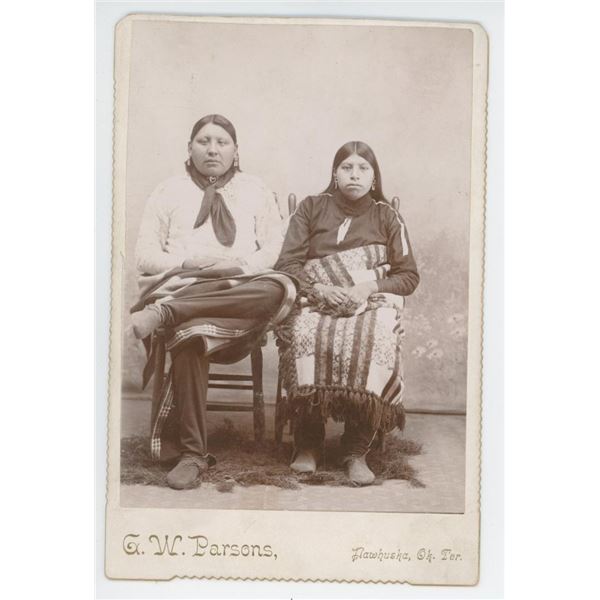 G.W. Parsons Osage Oklahoma Territory Indian Photo