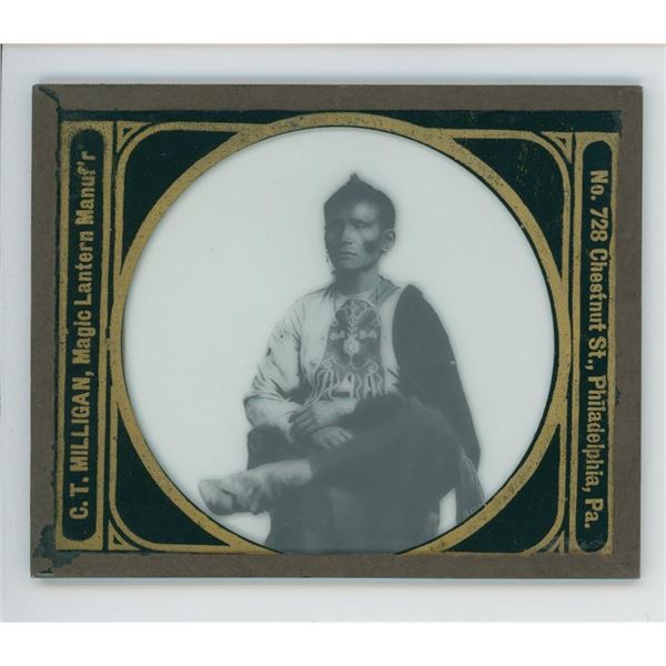 Ka-Ke-Ga-Sha Yellowish-Red Chief Lantern Slide