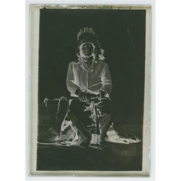 Young Sitting Bull Glass Photo Negative