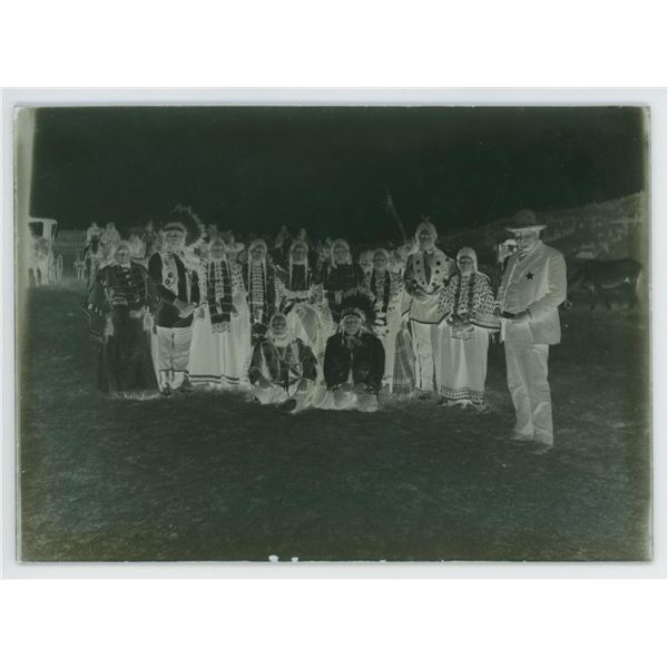 Captured Sitting Bull Glass Photo Negative