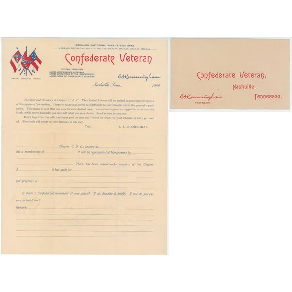 Confederate Veterans Subscription Form